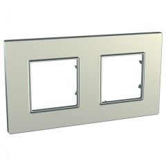 Рамка Unica Quadro 2 поста титан
