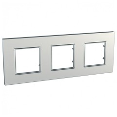 Рамка Unica Quadro 3 поста серебро