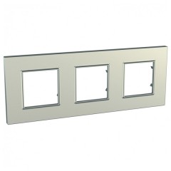 Рамка Unica Quadro 3 поста титан