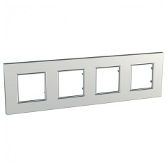 Рамка Unica Quadro 4 поста серебро