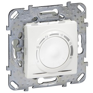 Купить Терморегулятор  комнатный (от +5 до +30 градусов) 8А SE Unica, белый