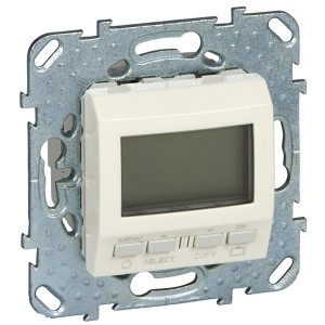 Отзывы Терморегулятор  комнатный (от +5 до +35 градусов) программируемый 8А SE Unica, бежевый