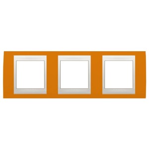 Отзывы Рамка Unica хамелеон 3 поста горизонтальная оранжевый/белая
