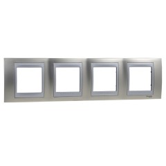 Рамка Unica Top 4 поста Никель-Алюминий