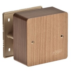Коробка распаячная 85х85х42 открытой проводки Ruvinil дуб [уп. 120шт]
