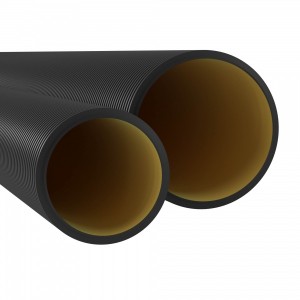 Труба жесткая двустенная для кабельной канализации DKC, (6кПа) д200мм, цвет черный [уп.6м]