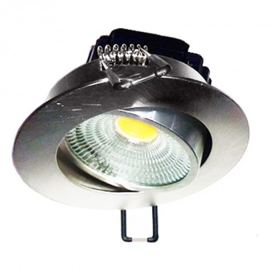 Купить Встраиваемый светильник FL-LED Consta B 7W Nikel 2700K 560lm матовый хром круглый поворотный
