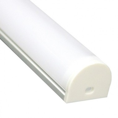 Купить Профиль для светодиодной ленты LED CAB283 накладной круглый 24х20мм (20мм) алюминиевый 2 метра