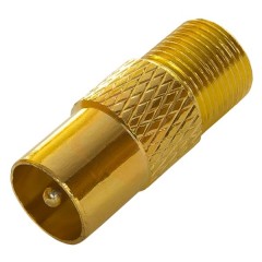 Штекер ТV под F-разъем GOLD