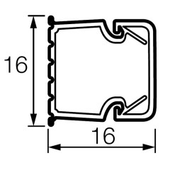 Мини кабель-канал 16x16мм Legrand METRA (кабельный короб)
