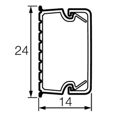 Мини кабель-канал 24x14мм Legrand METRA (кабельный короб)