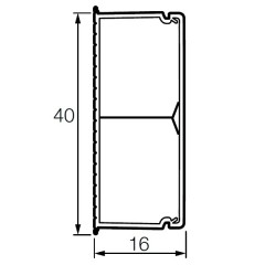 Мини кабель-канал 40x16 с перегородкой Legrand METRA (кабельный короб)