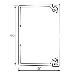 Мини кабель-канал 60x40мм Legrand METRA (кабельный короб)