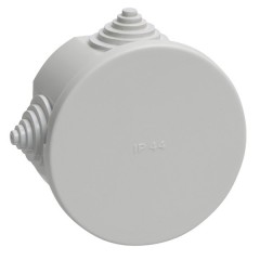 Коробка КМ41237 распаячная для открытой проводки d75х40мм IP44 (4 гермоввода) ИЭК