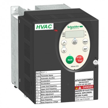 Отзывы Преобразователь частоты Schneider Electric Altivar ATV212 0.75KВТ 480В IP21