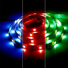 Светодиодная лента LS607 60SMD(5050) 14.4W/m 12V IP65 5000х10х3.8mm RGB