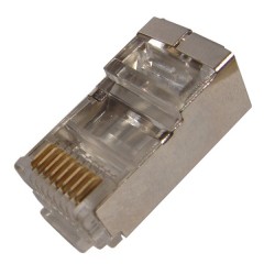 Джек компьютерный с экраном RJ-45  8P-8C cat.5e Rexant