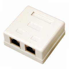 Компьютерная розетка двойная 2хRJ-45 cat.5e экранированная