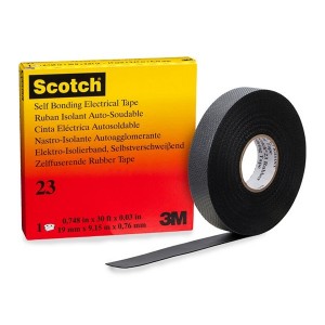 Купить Самослипающаяся резиновая лента 3M Scotch 23 черная 19мм х 9,1 метра (от -40°С до +130°С)
