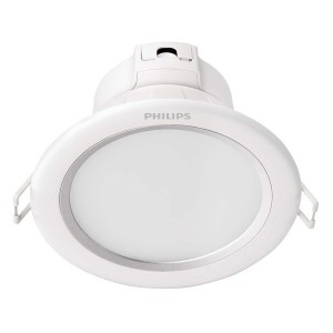 Обзор Светильник светодиодный Philips LED DOWNLIGHT 8Вт 2700K IP20 круглый встраиваемый D125 белый+серебро