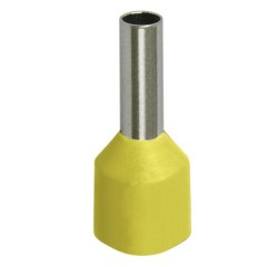 Наконечник кабельный НШвИ 1,0-8 с изолированным фланцем желтый Е1008 (100шт) ИЭК