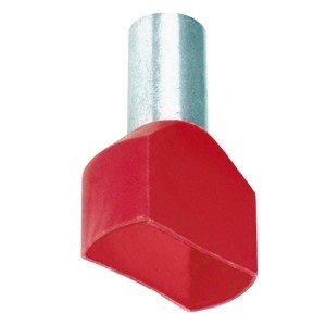 Отзывы Наконечник-гильза двойная изолированная НШВИ2 1,0кв.мм - 8мм красный (500шт) DKC