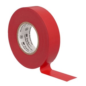 Изолента ПВХ 3M Temflex 1300 красная 19мм х 20 метров (от 0°С до +60°С)