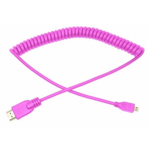 Шнур HDMI-micro HDMI 2М розовый витой