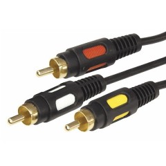 Шнур 3RCA Plug-3RCA Plug 1.5М GOLD