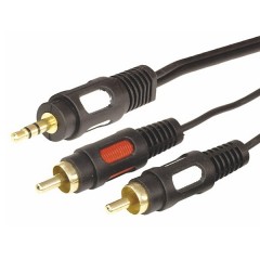 Шнур 3.5 Stereo Plug-2RCA Plug 5М GOLD