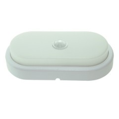 Светильник светодиодный с ИК датчиком Foton LED SOLO Ellipse B+S 12W 4200K IP65 овальный 198х99х39mm