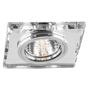 Купить Светильник 8150-2 точечный MR16 G5.3/GU5.3 серебро-серебро квадрат