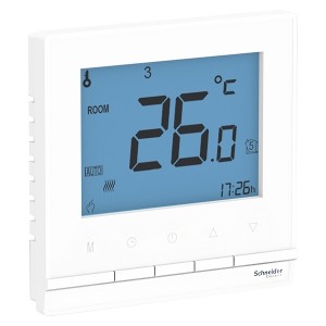 Купить Термостат электронный для теплого пола с выносным датчиком.,от+5 до +35°C,16A SE AtlasDesign, белый