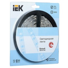 Лента LED 5м  блистер  LSR-5050W30-7,2-IP20-12V IEK холодный белый