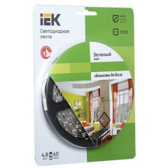 Лента LED 5м  блистер LSR-3528G60-4.8-IP20-12V IEK-eco зеленый