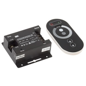 Купить Контроллер с ПДУ радио (черный) MONO 3 канала 12В 216Вт для одноцветной ленты IEK