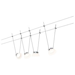 Тросовая система Paulmann 4x4W светильника Set IceLED 4x200lm 2700-6500К 230/12V 10m хром мат./белый