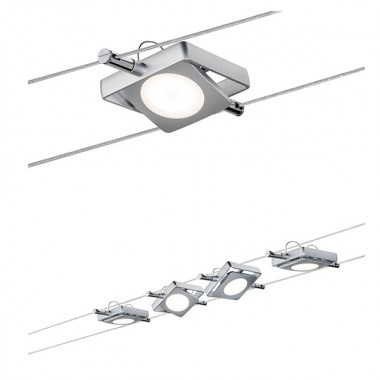 Отзывы Тросовая система Paulmann 4x4W светильника Set MacLED 4x200lm 2700-6500К 230/12V 10m хром матовый