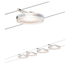 Тросовая система Paulmann 4x4W светильника Set DiscLED II 4x200lm 2700-6500К 230/12V 10m прозрачный