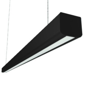 Светодиодный светильник Mercury LED Mall "ВАРТОН" 1460*66*58 мм опал 44W 4000К RAL9005 черный матовы