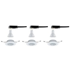 Светильник встраиваемый Paulmann комплект Base LED 3x5W Матовый белый