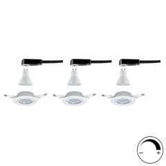 Светильник встраиваемый Paulmann комплект Base LED 3 step DIM 3x5W Матовый белый (100%/50%/25%/off)