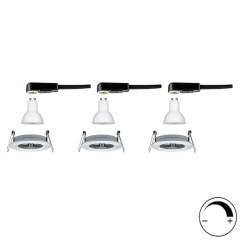 Светильник встраиваемый Paulmann комплект Nova IP44 3 step DIM 3x6,5W Хром (100%/50%/25%/off)