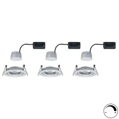 Светильник встраиваемый Paulmann комплект Nova Coin 3 step DIM LED 3x6.5W (100%/50%/25%/off)