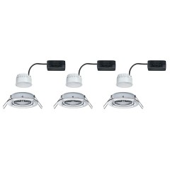 Светильник встраиваемый Paulmann комплект Nova Coin LED 3x6,5W Хром