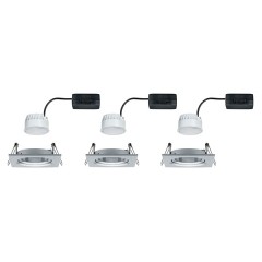 Светильник встраиваемый Paulmann комплект Nova Coin LED 3x6,5W Матовый алюминийe