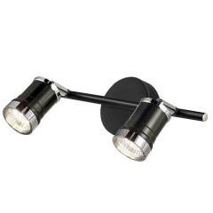 Спот СНС 2х50Вт, GU10, 230 В, 50 Гц, IP44, Юкка, черный/хром TDM