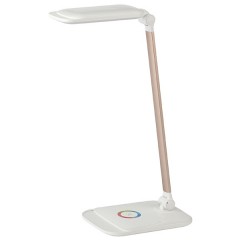 Светильник светодиодный настольный ЭРА NLED-460-14W-W-G белый с золотом USB для зарядки устройств