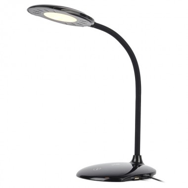 Купить Светильник светодиодный настольный ЭРА NLED-457-6W-BK 3 цвета, черный, USB для зарядки устройств