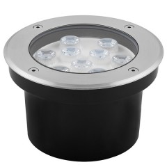 Светодиодный светильник тротуарный (грунтовый) SP4113 9LED 9W теплый белый D160/d140x90mm IP67